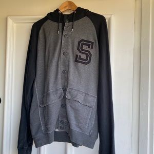 Nike Cotton SB Skate ButtonUp Hoodie Size Large